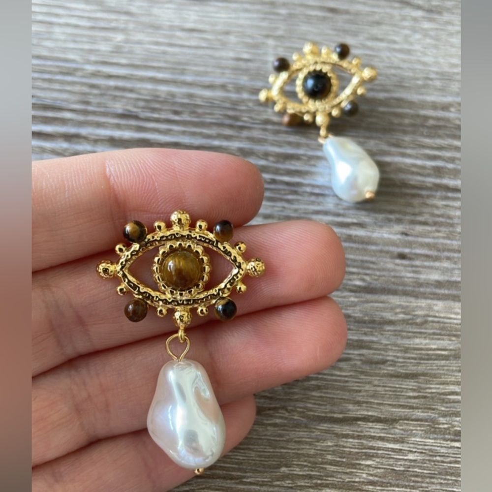 Bohemian evil eye drop A206 - Picture 4 of 6